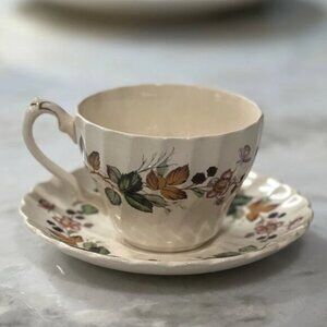 Hedgerow Staffordshire Myott Olde Chelesa China Tea Cup Saucer Set‎ – England